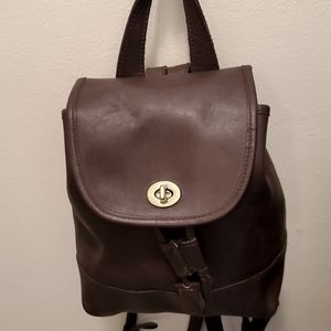 Coach Brown leather packpack purse